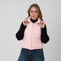 La Reine Rose Stand Collar Lightweight Short Down Vest