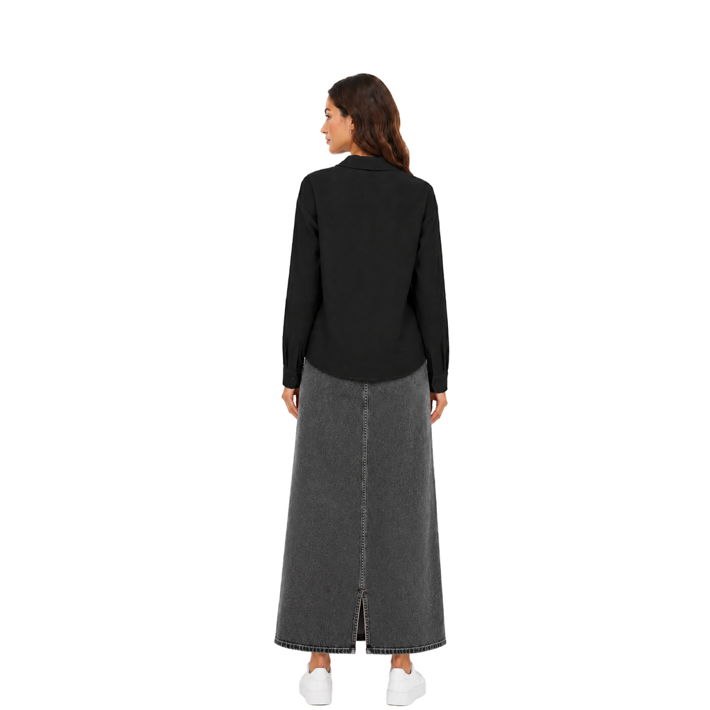 Twist Waist Blouse, Black
