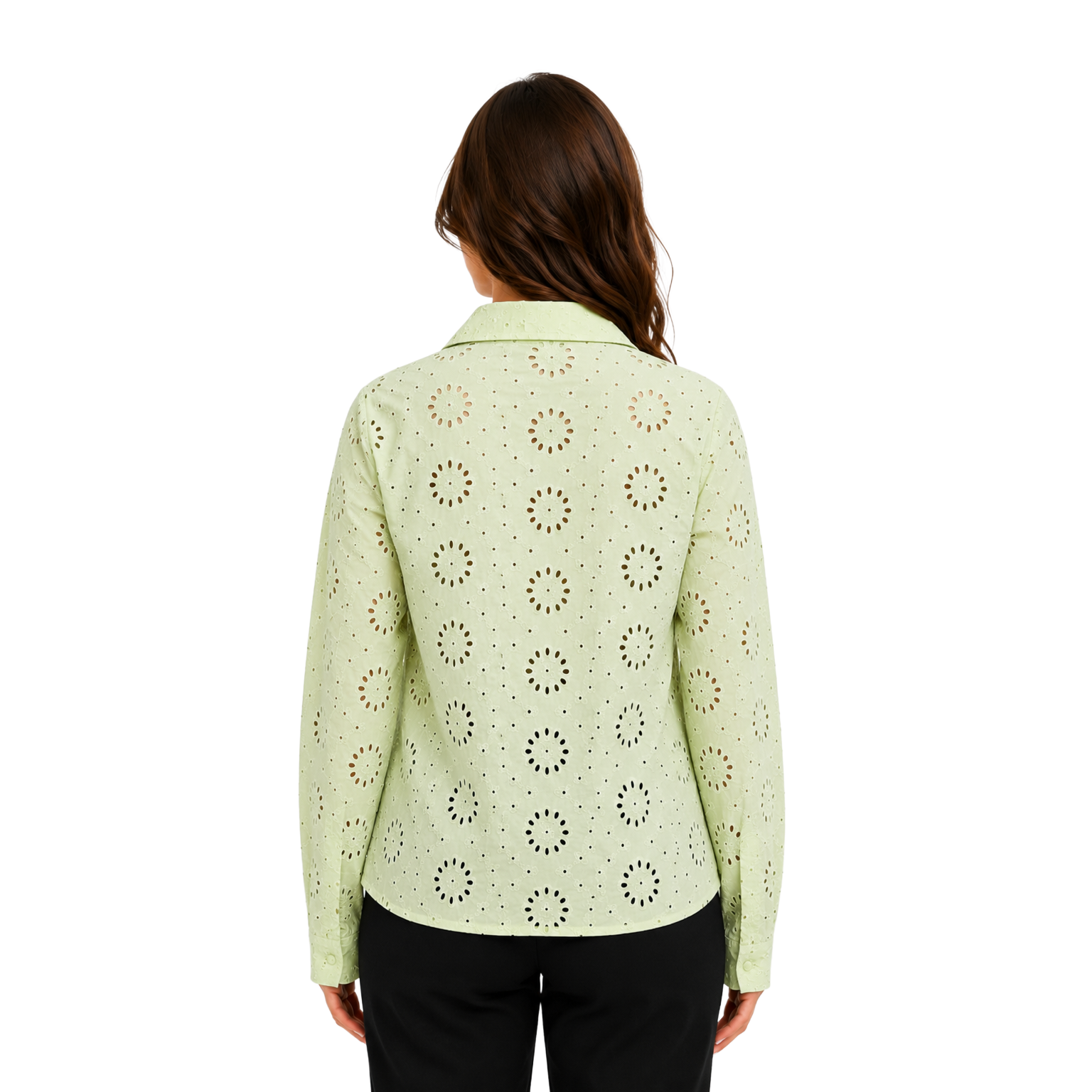 Pearl Garden Embroidered Top, Mint Green
