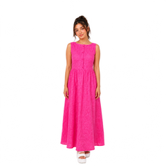 Rosabelle Bloom Midi Dress, Fuchsia