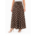 Polka Flare Skirt, BrOWN
