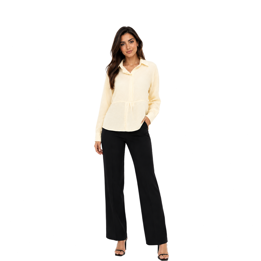 Twist Waist Blouse, Yellow