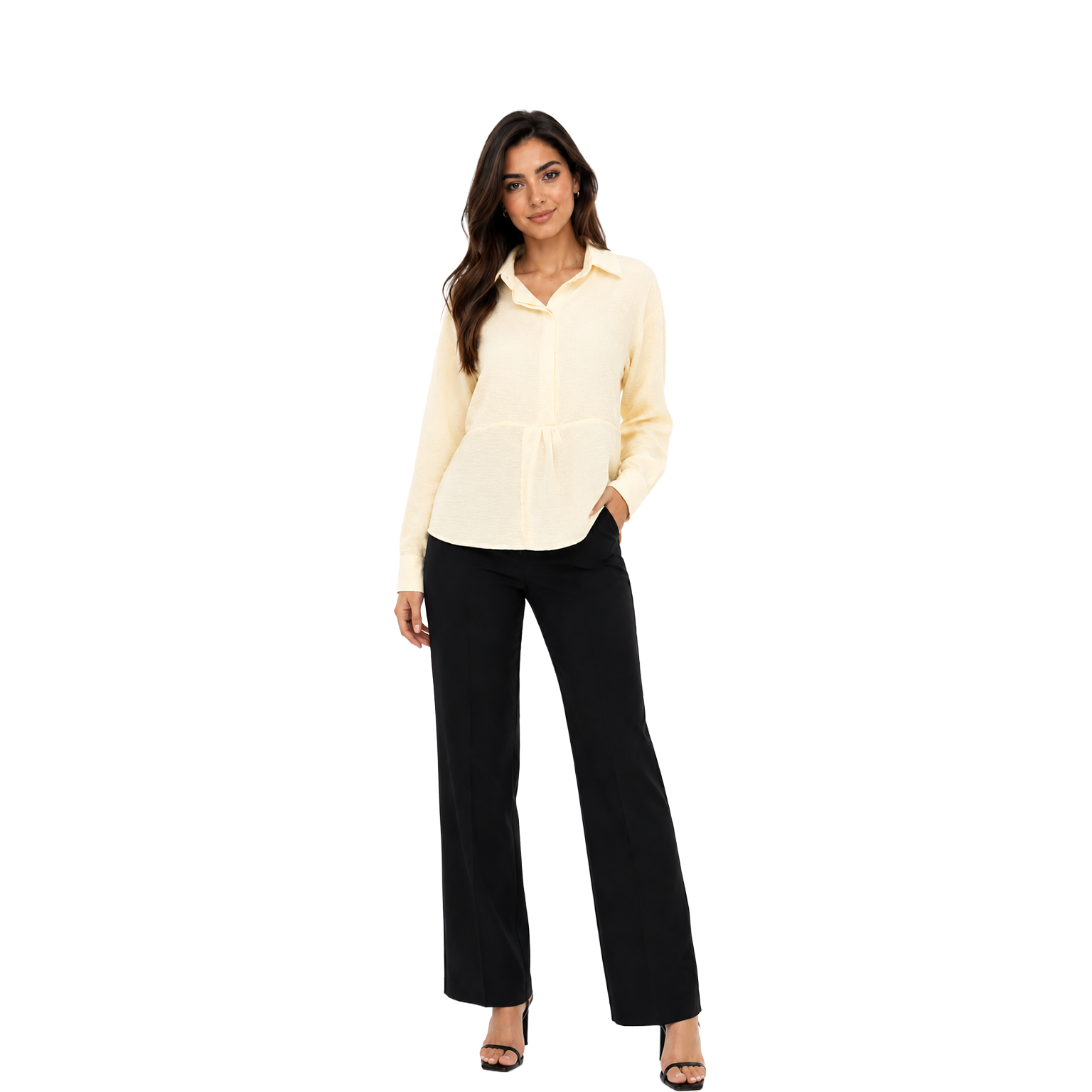 Twist Waist Blouse, Yellow