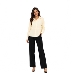 Twist Waist Blouse, Yellow