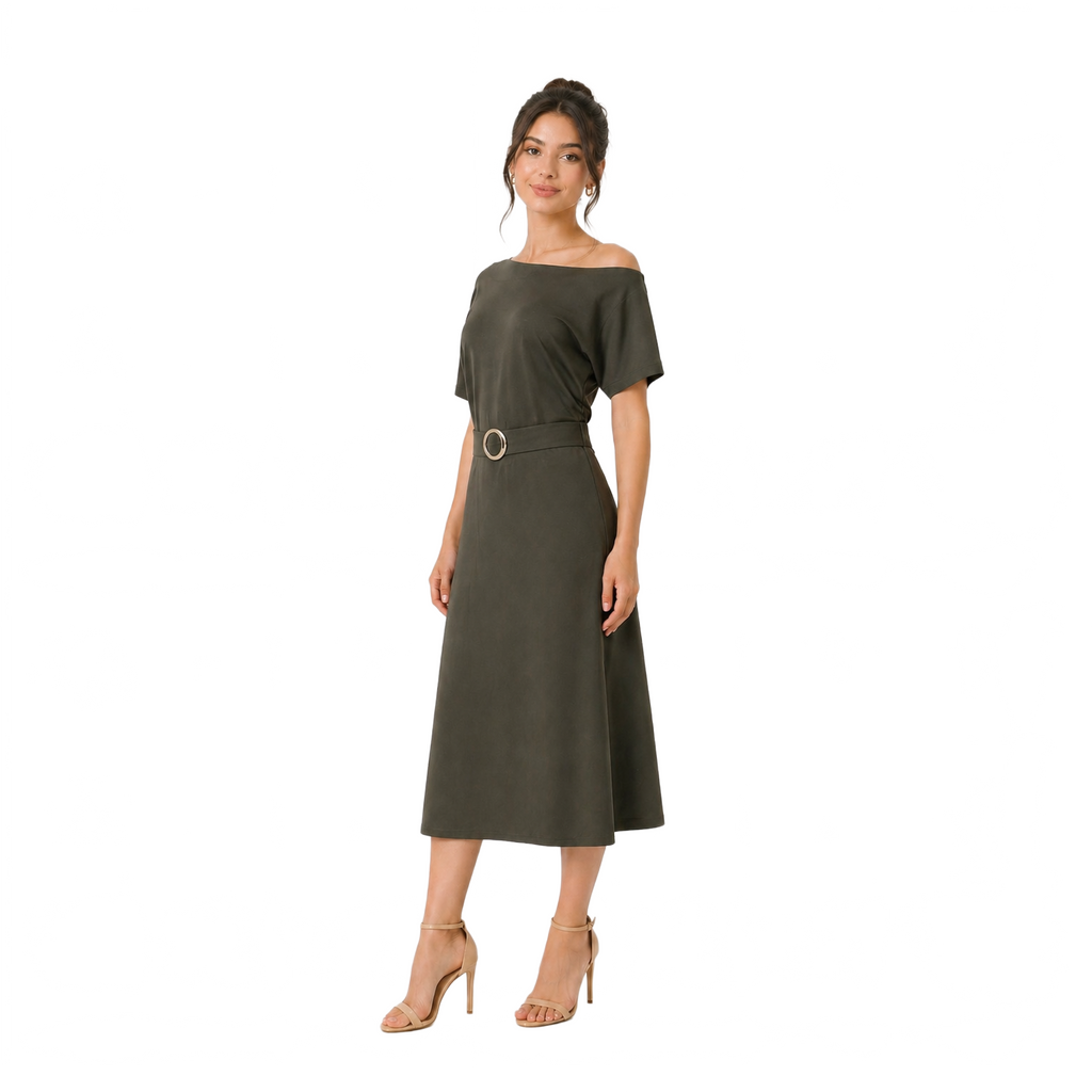 Célune Lycra Dress, Olive
