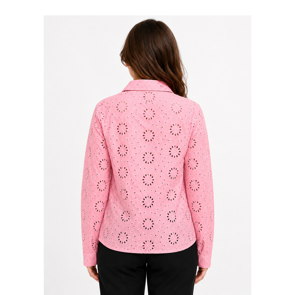 Pearl Garden Embroidered Top, Rose