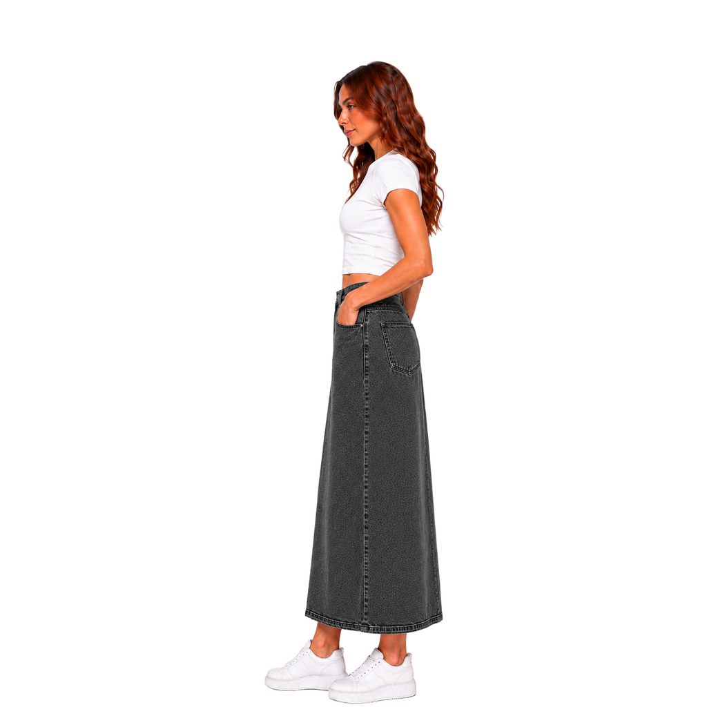 Denara Denim Maxi Skirt