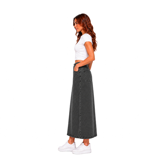 Denara Denim Maxi Skirt