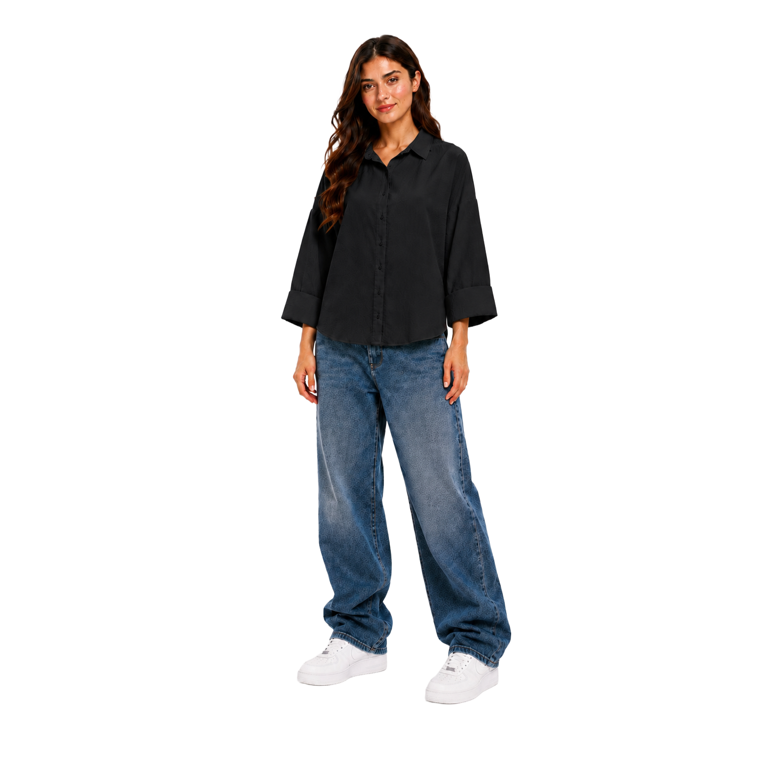 Sorel Linen Oversized Blouse, Black