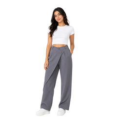 Pleora Wrap Pants, Grey