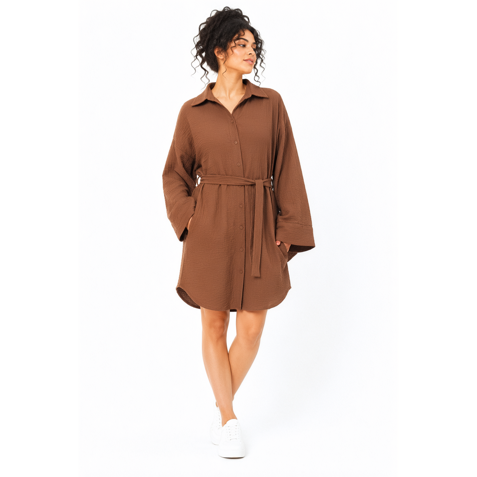 Willow Shirt Tunic, Brown