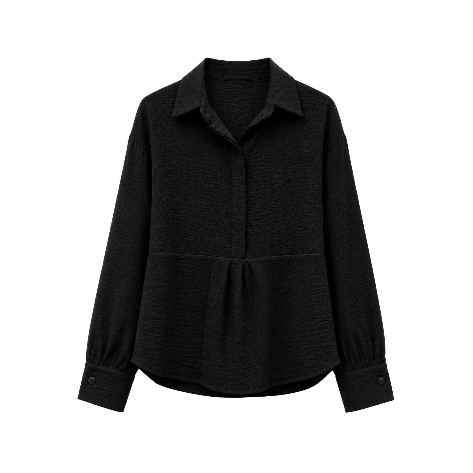 Twist Waist Blouse, Black