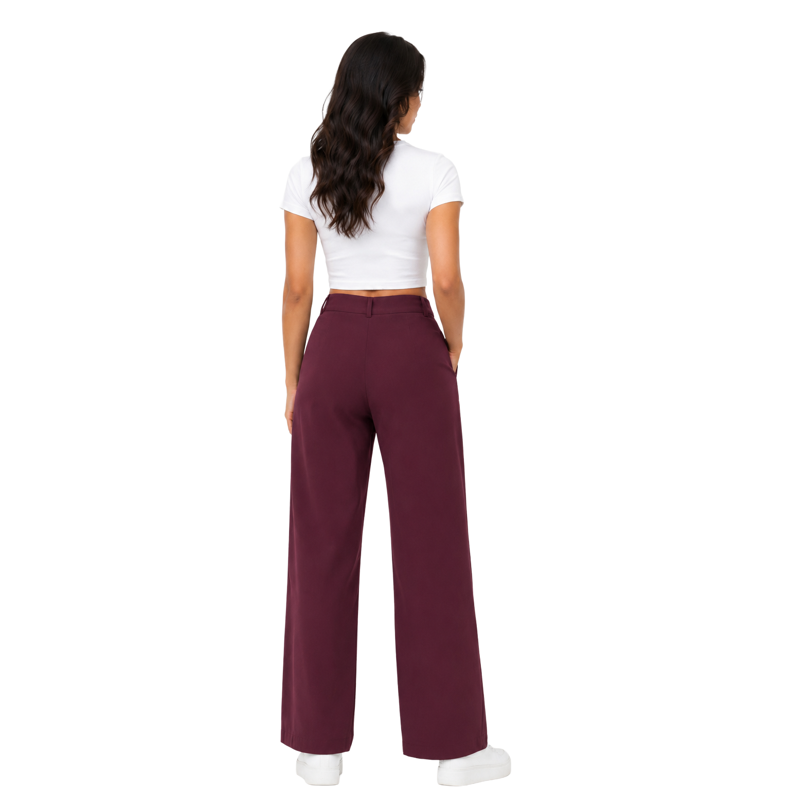 Pleora Wrap Pants, Burgundy