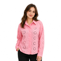 Pearl Garden Embroidered Top, Rose