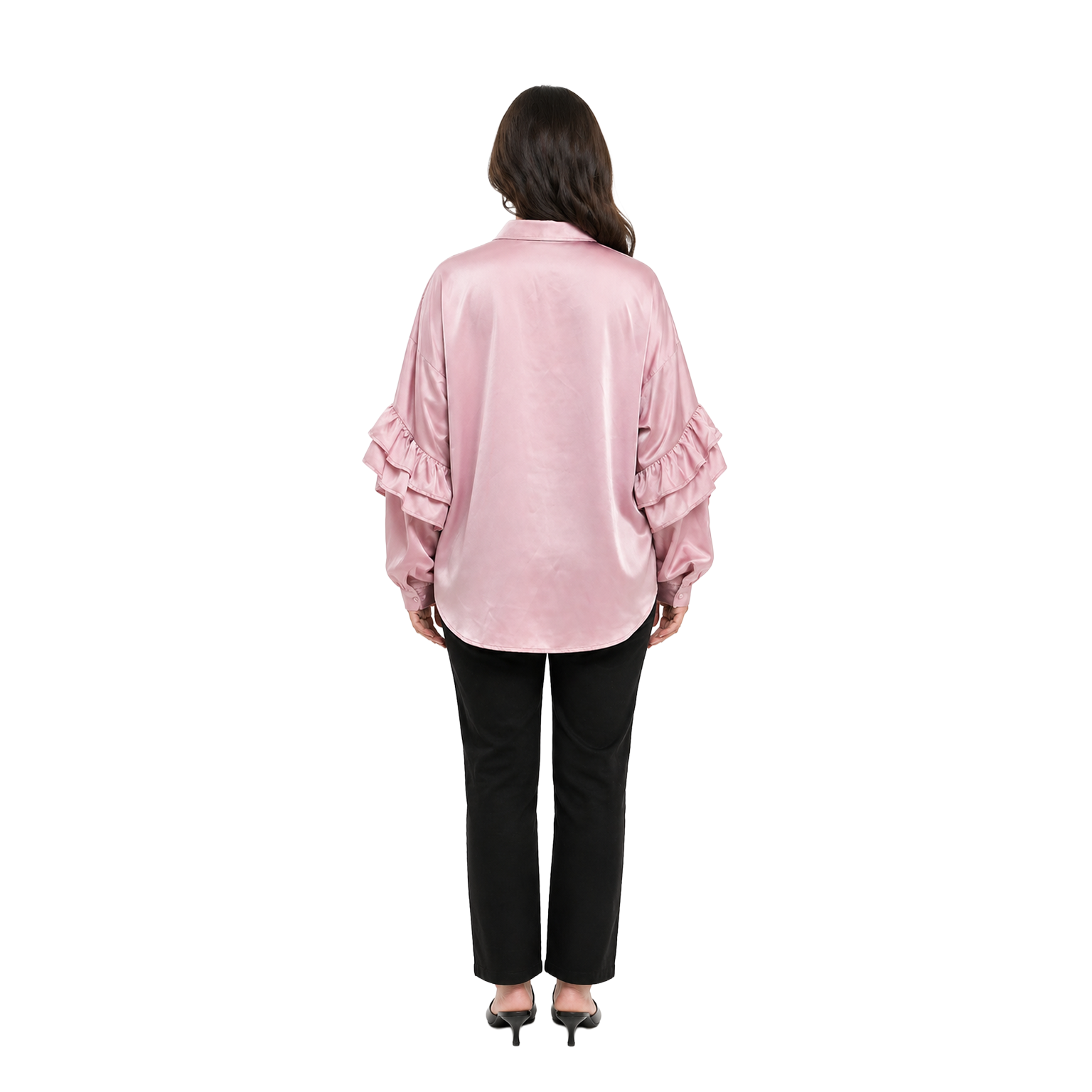 Valeria Satin Blouse, Rose