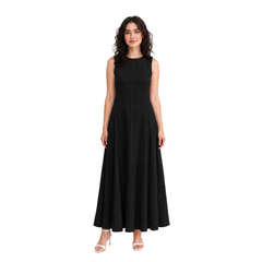 Essence Riviera Linen Dress, Black