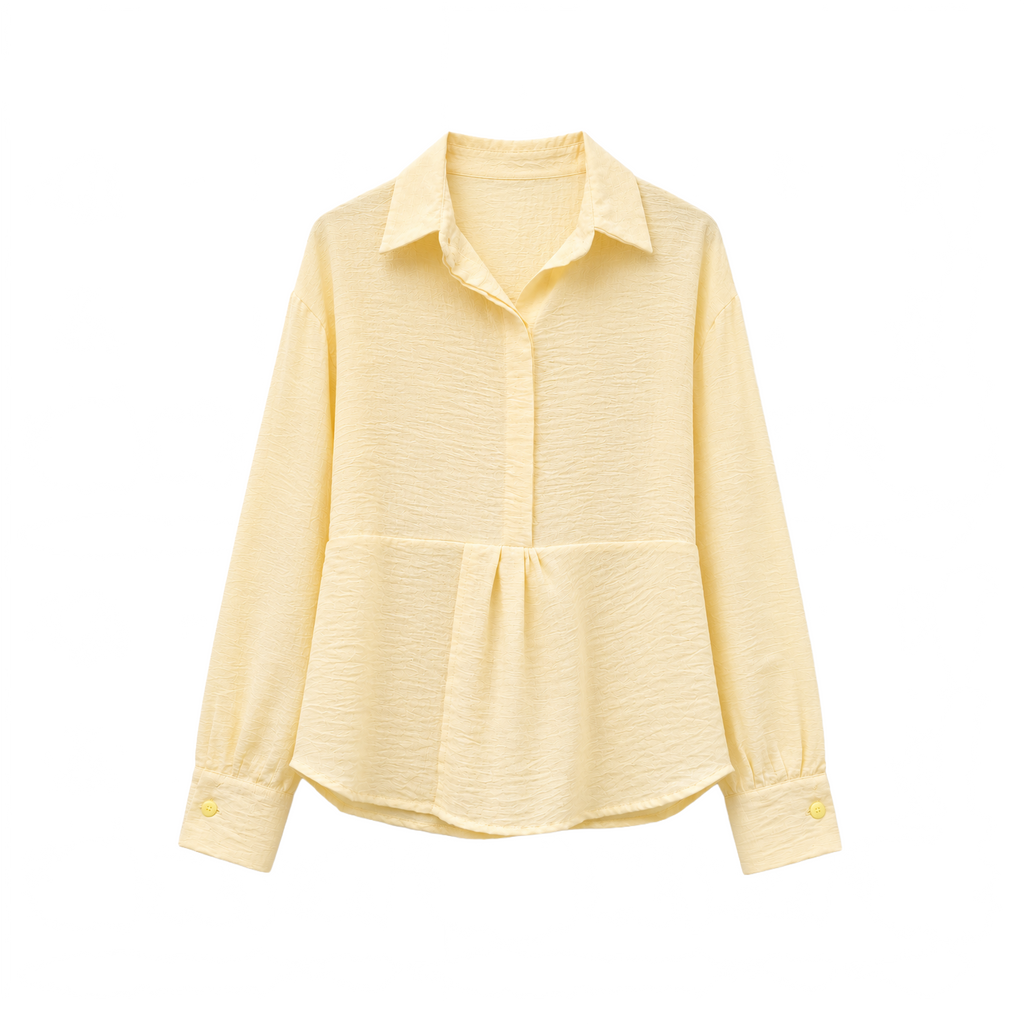 Twist Waist Blouse, Yellow