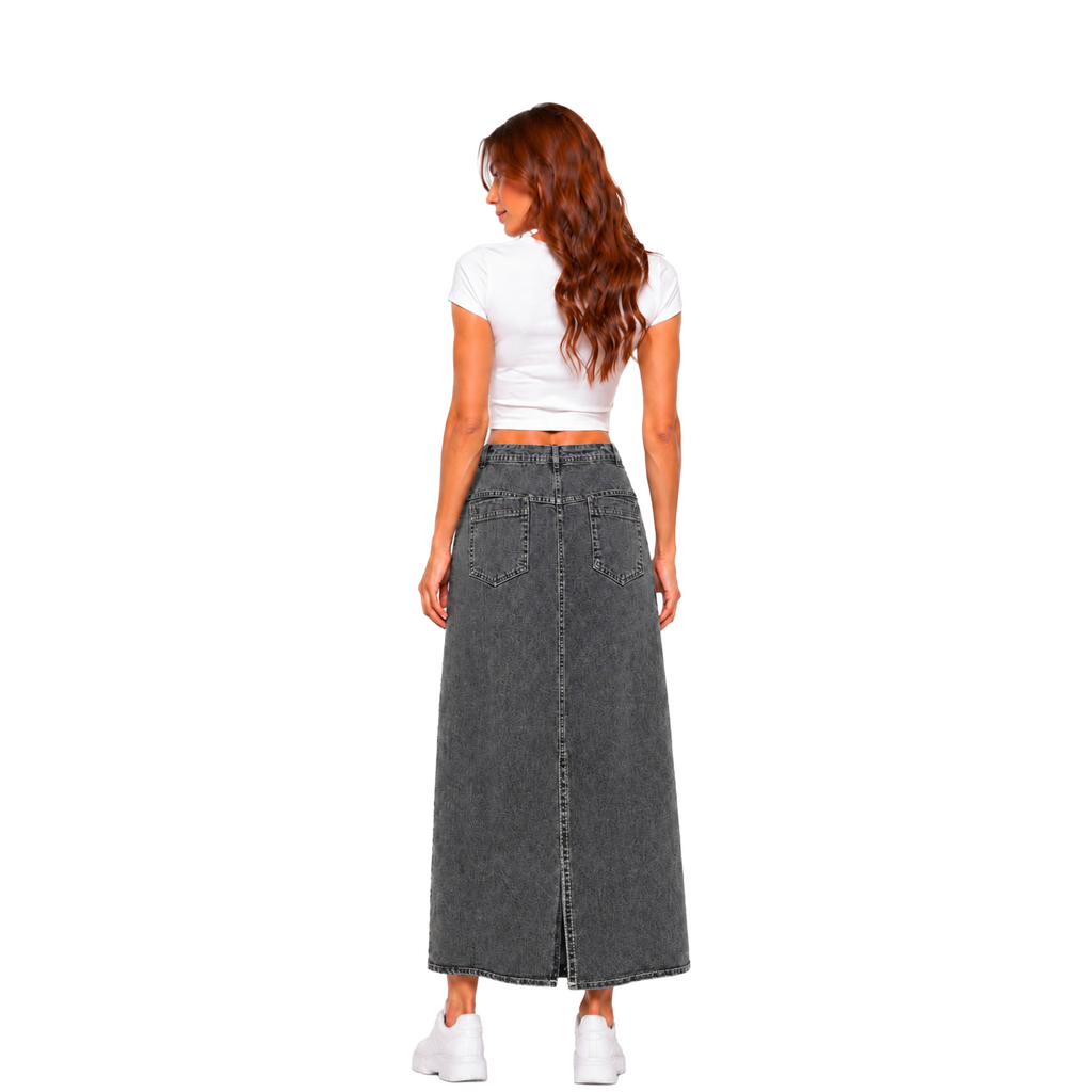 Denara Denim Maxi Skirt