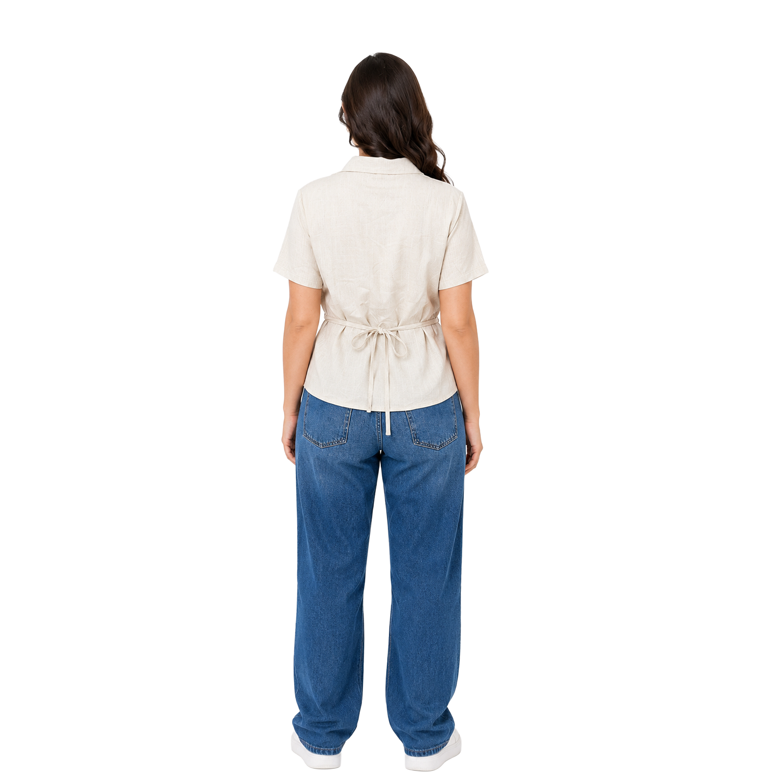 Luna linen blouse, Beige