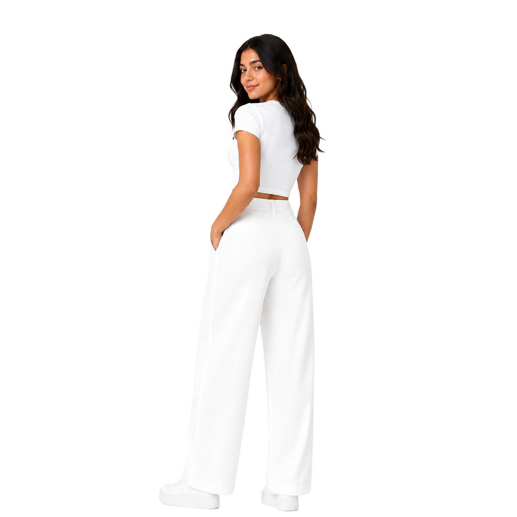 Pleora Wrap Pants, White