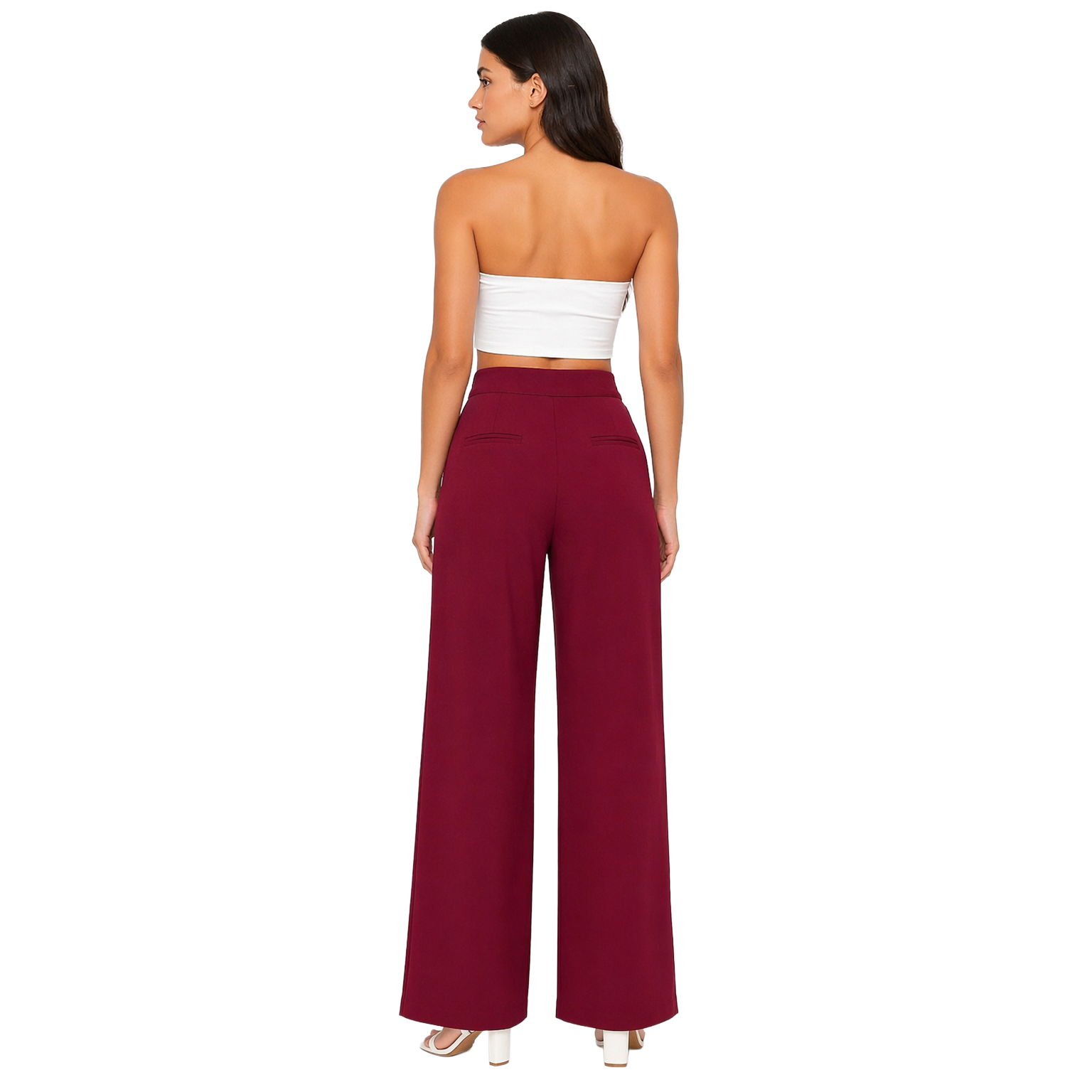 Strawide Pants, Burgundy