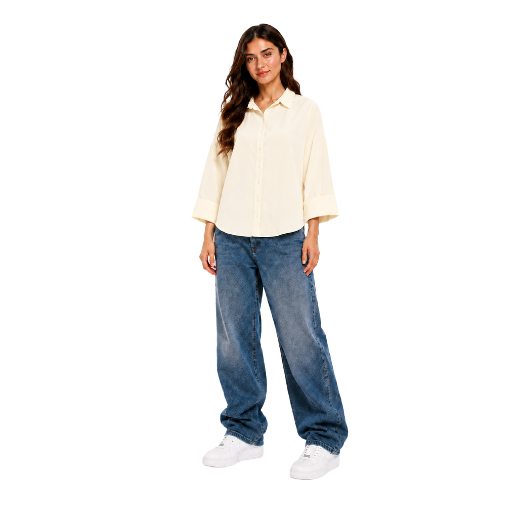 Sorel Linen Oversized Blouse, Butter Yellow