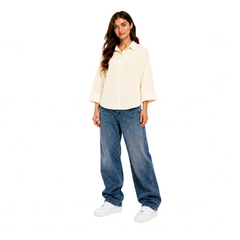 Sorel Linen Oversized Blouse, Butter Yellow