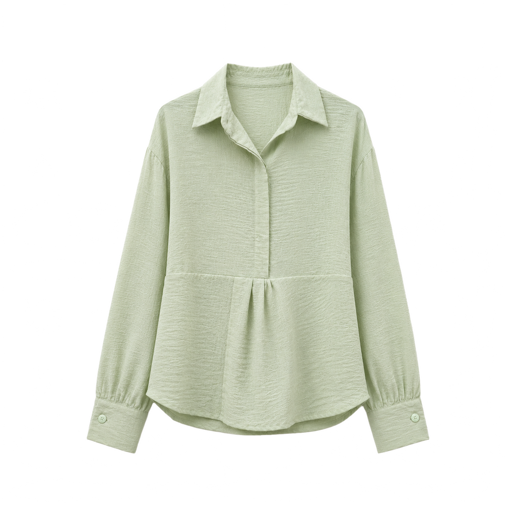 Twist Waist Blouse, Mint Green