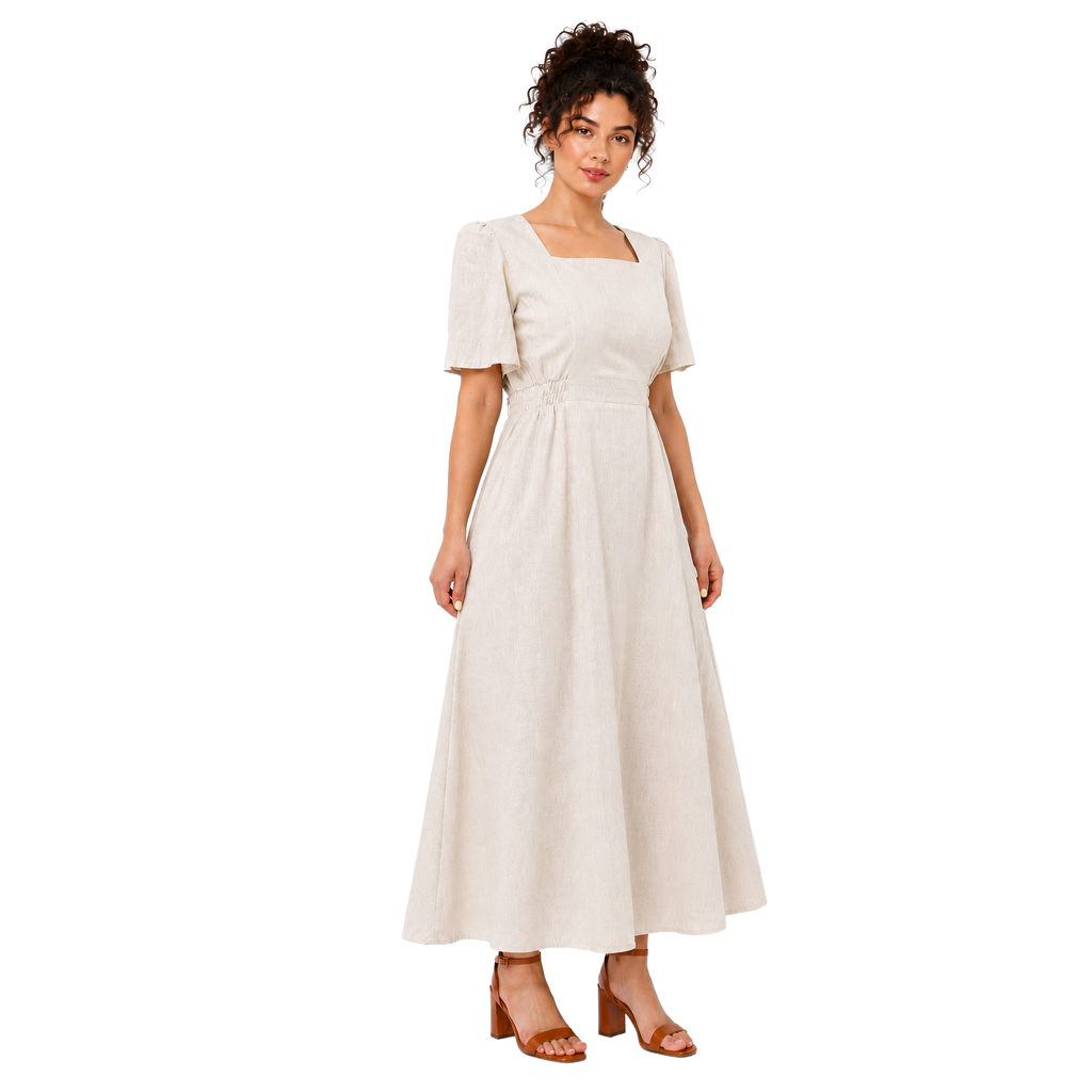 Rosalie Maxi Dress, Beige