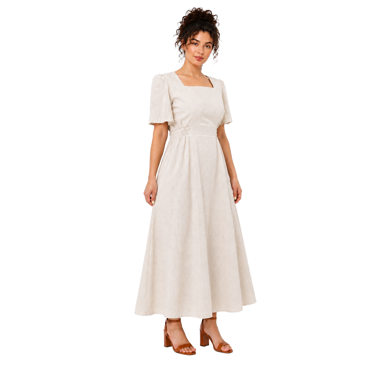 Rosalie Maxi Dress, Beige