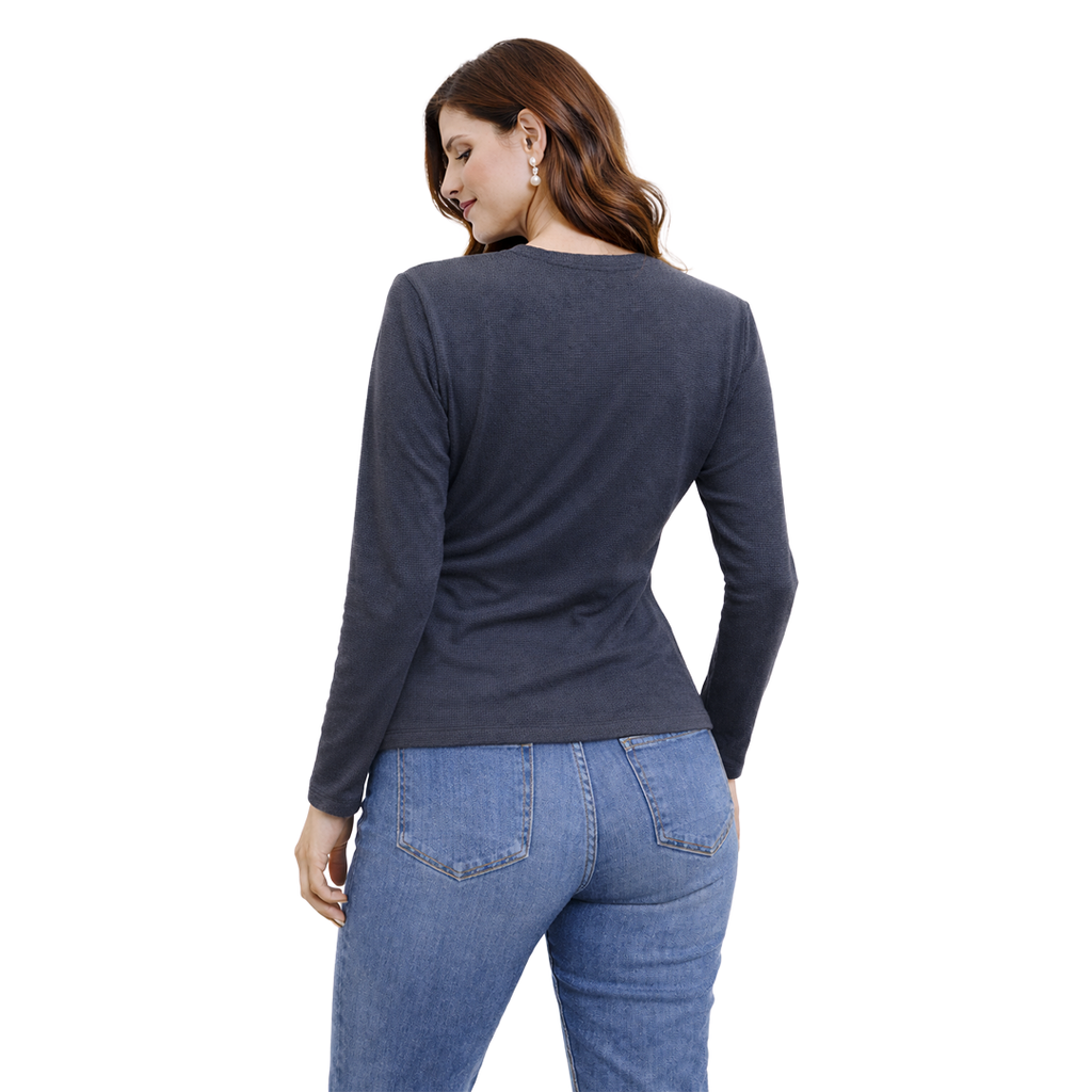 Midnight Tie Top, Grey