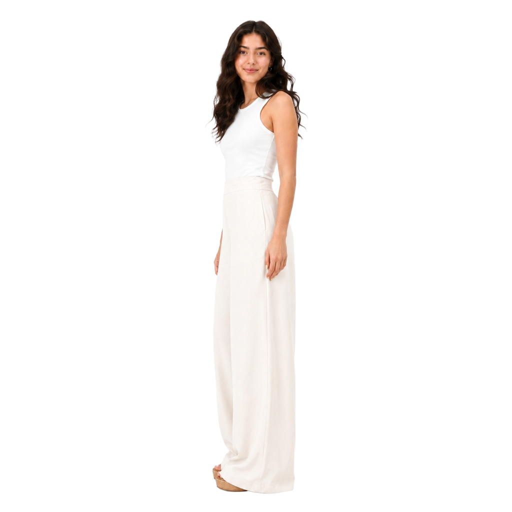 Sienna Linen Pants, Beige