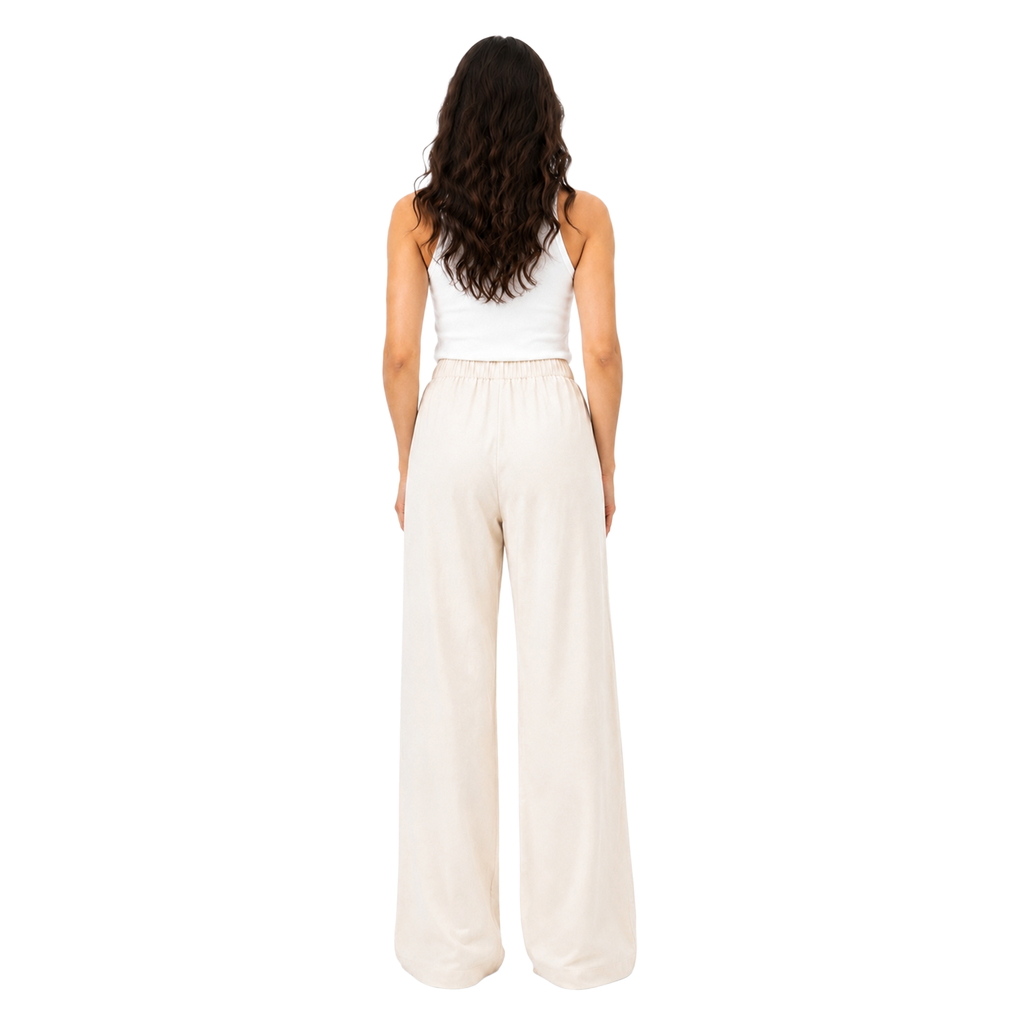 Sienna Linen Pants, Beige