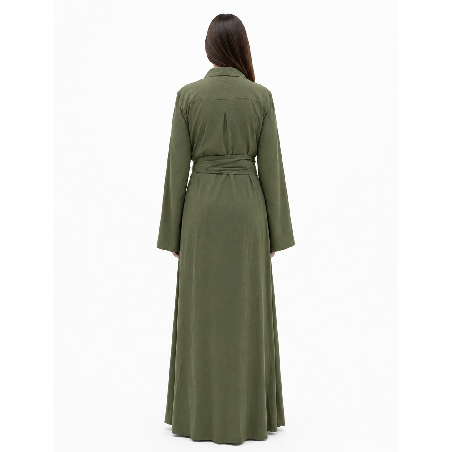 Estelle Flare Sleeve Maxi Dress, Olive
