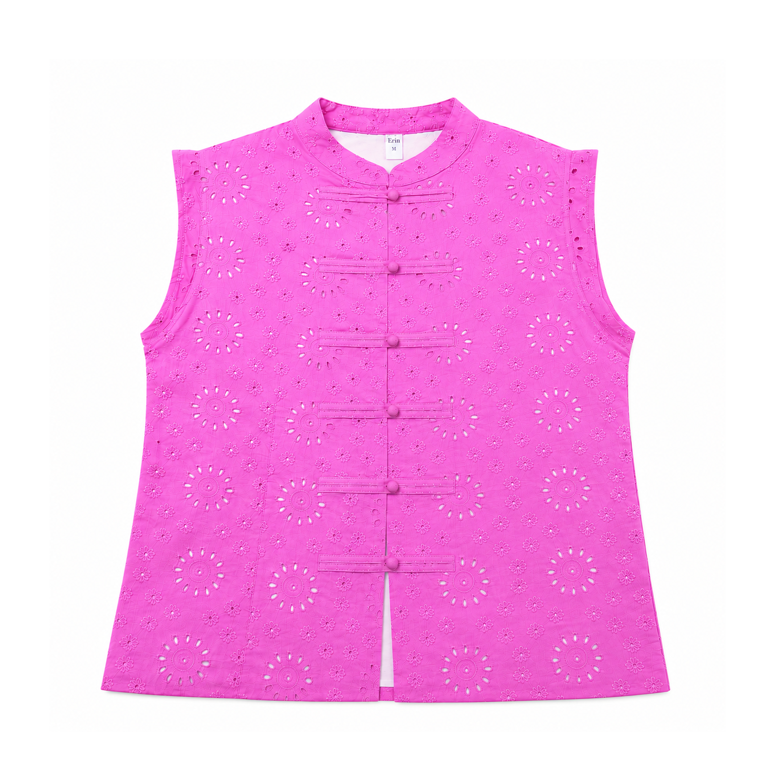 Ivory Blossom Lace Top, Fuchsia