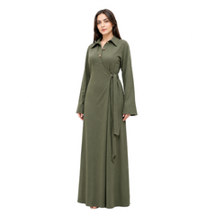 Estelle Flare Sleeve Maxi Dress, Olive