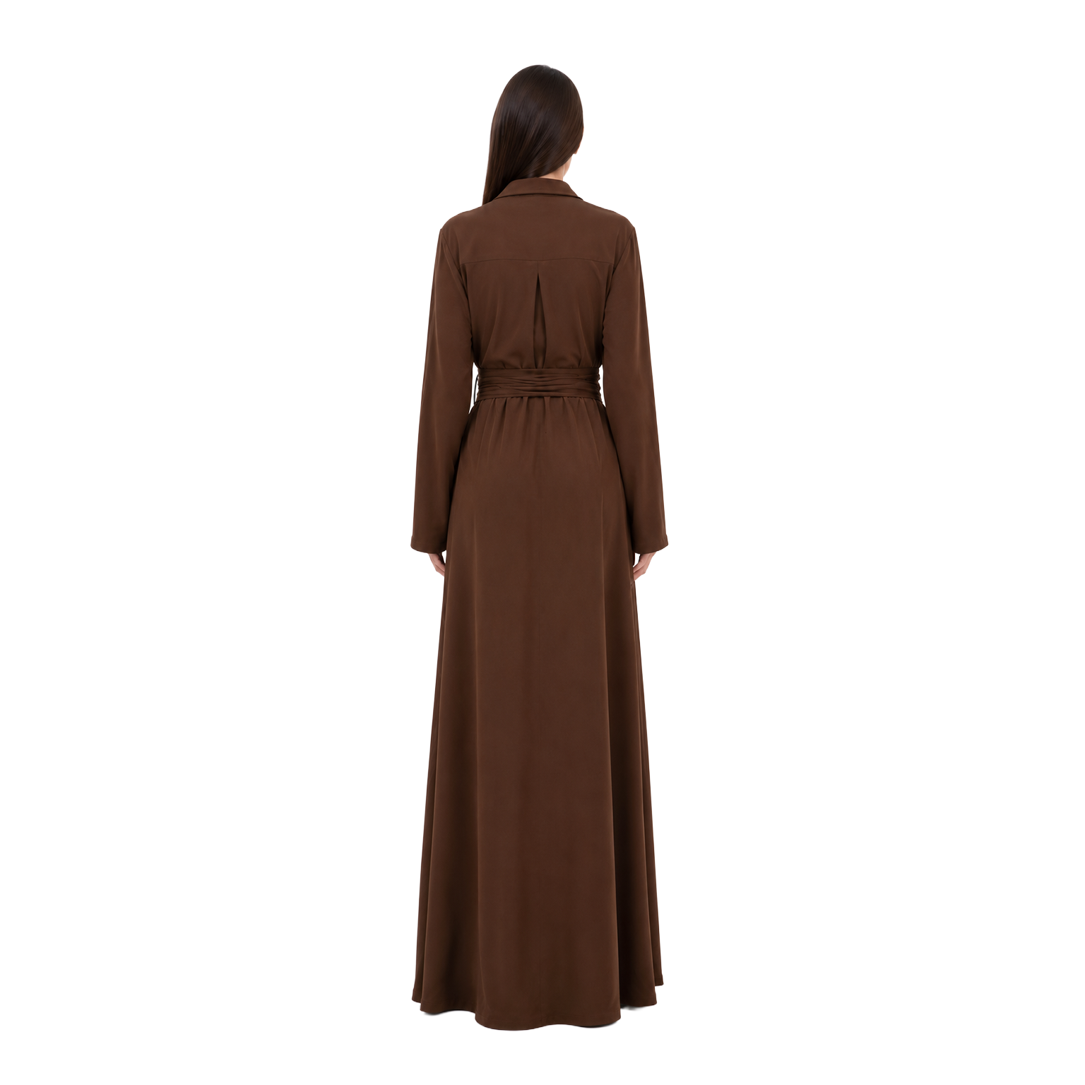 Estelle Flare Sleeve Maxi Dress, Brown