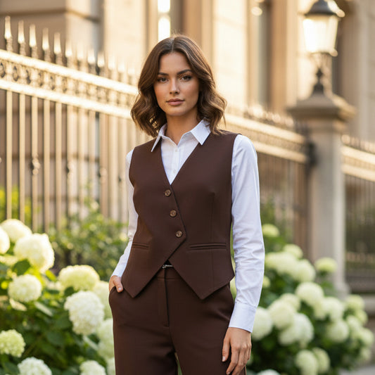 La Reine Brown Classic Vest