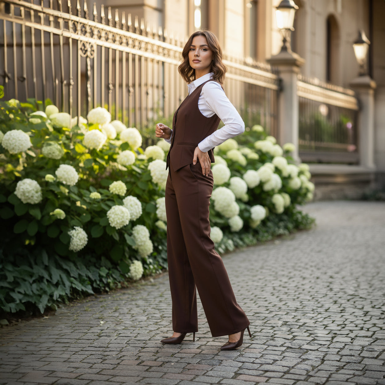 La Reine Brown Classic Vest