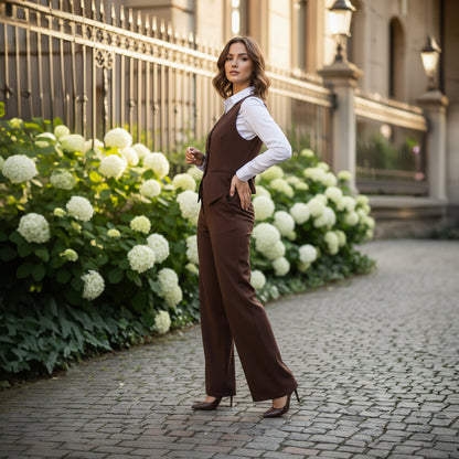 La Reine Brown Classic Vest