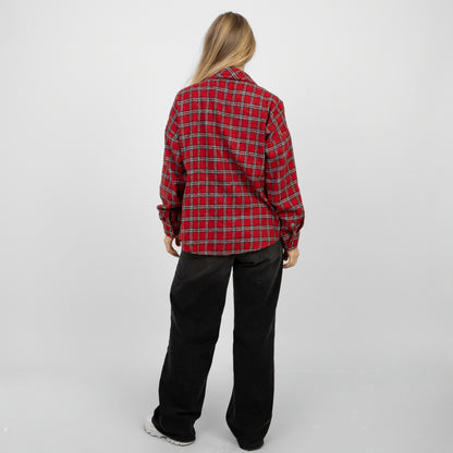 La Reine Red BORDEAUX Oversized Long Sleeve Chemise