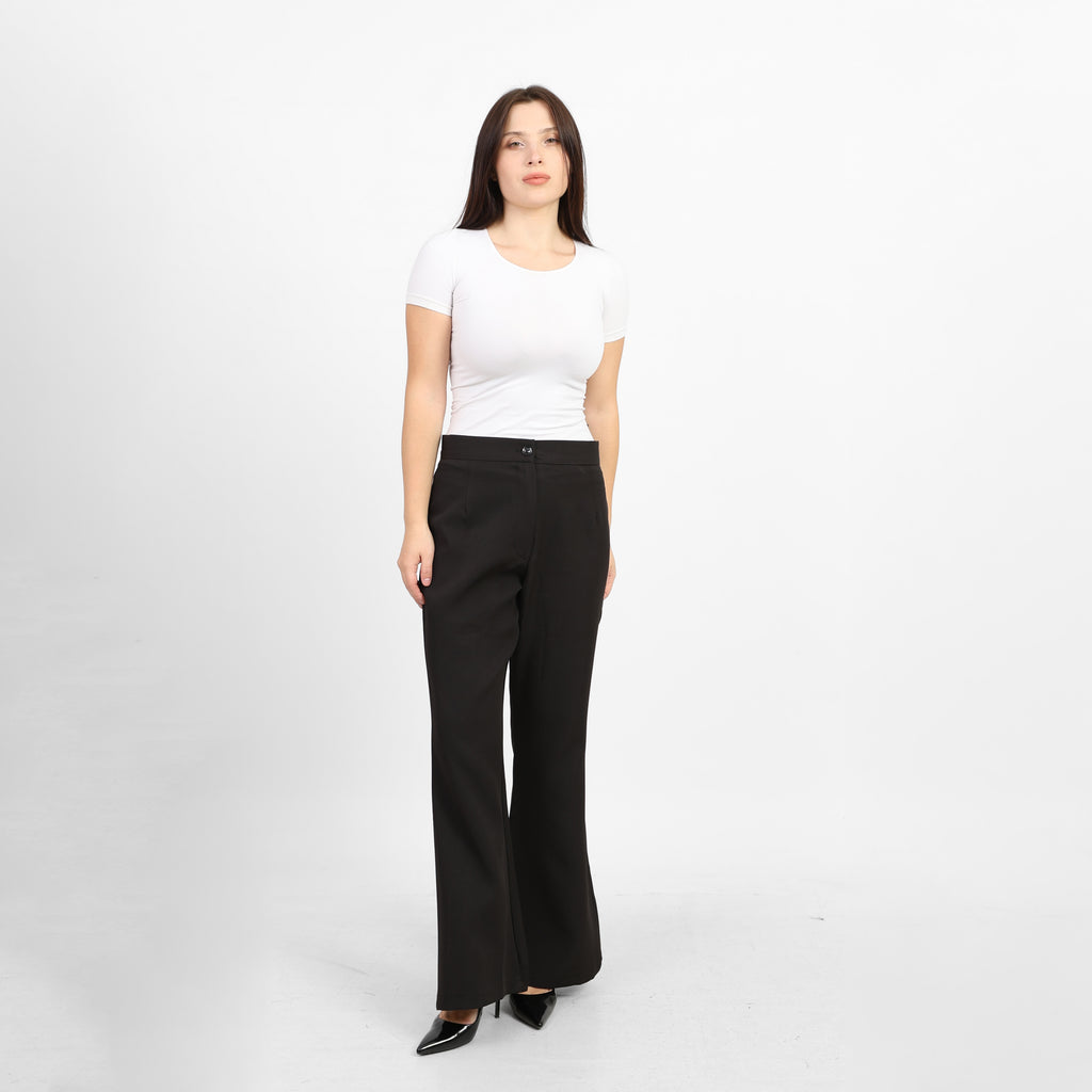La Reine Black Formal Flare Pants