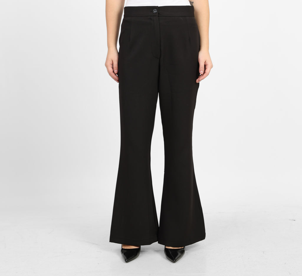 La Reine Black Formal Flare Pants