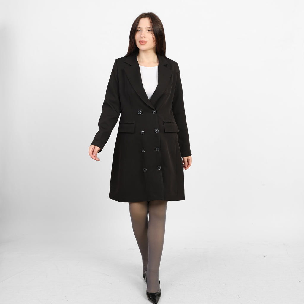 فستان بليزر أسود من لا رين بتصميم A-Line 