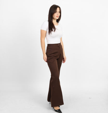 La Reine Brown Formal Flare Pants