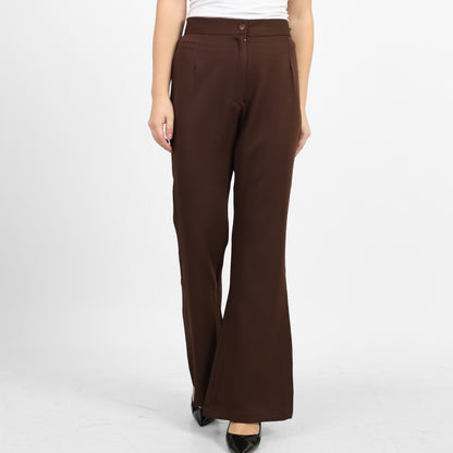 La Reine Brown Formal Flare Pants