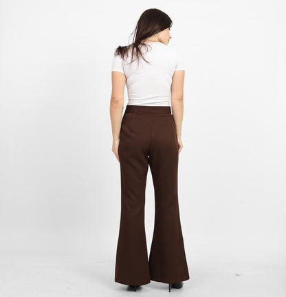 La Reine Brown Formal Flare Pants