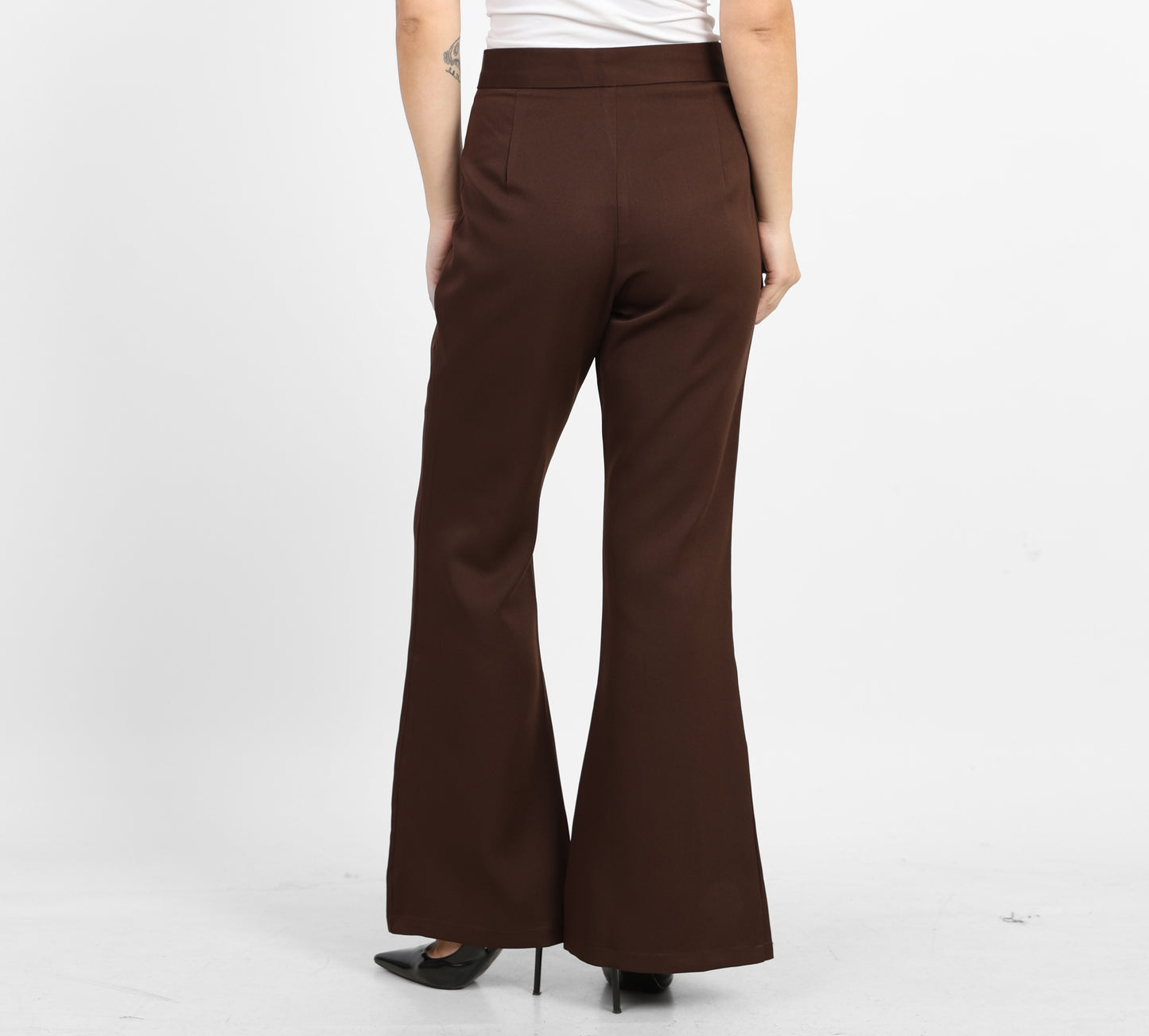 La Reine Brown Formal Flare Pants