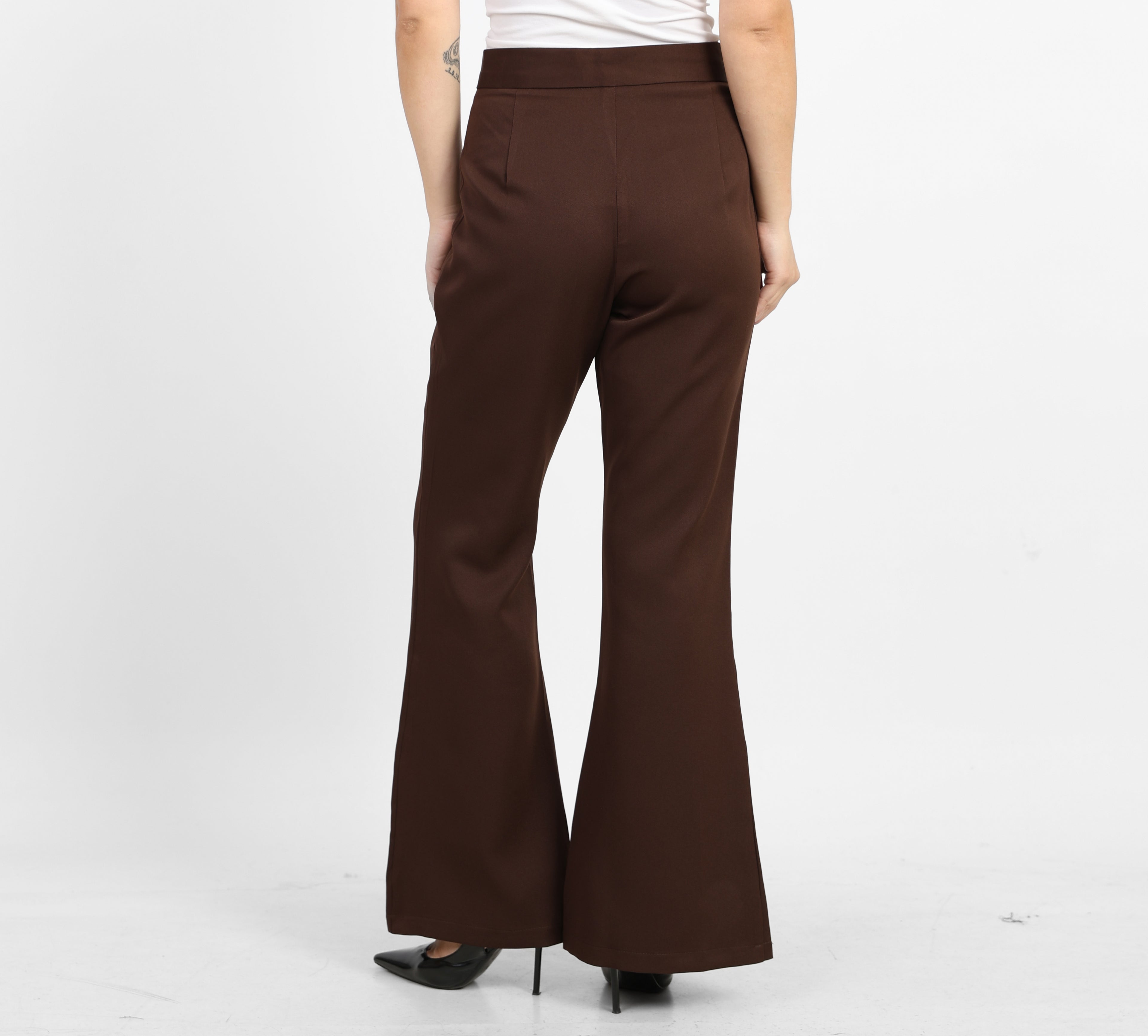 بنطلون لا رين البني الرسمي الواسع 