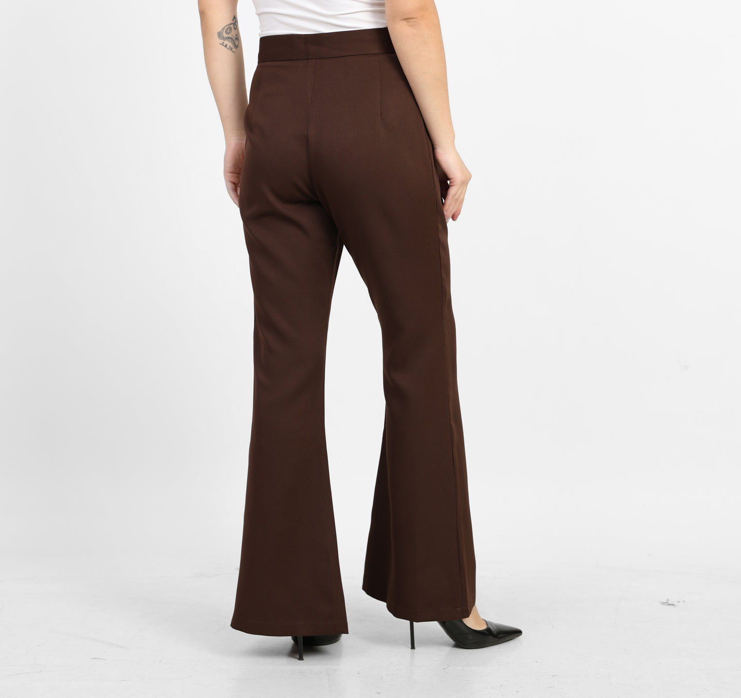 La Reine Brown Formal Flare Pants